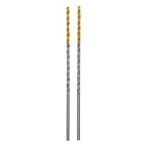 Сверло спиральное по металлу 2 х 86 мм Р6М5, Golden Tip, удлиненное, 2шт. Denzel