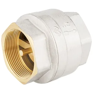 Клапан обратный Varmega с латунным седлом VM04806, 2″, никелированный
