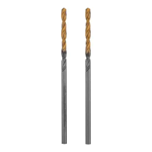 Сверло спиральное по металлу 2 x 49 мм, Р6М5, Golden Tip, 2шт. Denzel