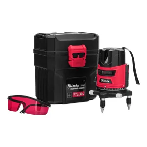 Лазерный уровень CRX-30R, 30 м, красный луч, батарейки, резьба 5/8″ MTX
