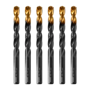 Сверло по металлу, 11 мм, HSS-Tin, Golden Tip, 6 шт. Denzel