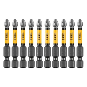 Бита IMPACT, PH2x50 мм, лазерная обработка шлица, сталь S2, 10 шт., Е 6,3 Denzel