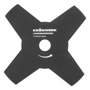 Нож для триммера 230х25,4, 4 лезвия Kronwerk