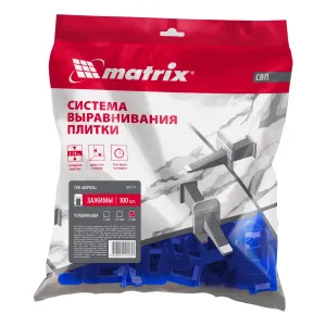 Зажим для системы выравнивания плитки СВП Ворота, 2 мм, 100 шт. Matrix