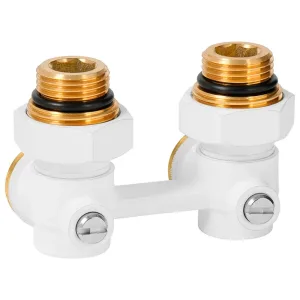 Вентиль для радиатора VIEIR Мультифлекс 3/4″ угловой, белый VR309-F (48/1)