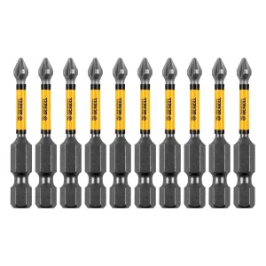 Бита IMPACT, PH1x50 мм, лазерная обработка шлица, сталь S2, 10 шт., Е 6,3 Denzel