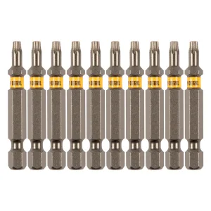 Бита TX 15х50, сталь S2, шестигранный профиль, 10 шт. Е 6,3 Denzel