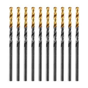 Сверло по металлу, 2,5 мм, HSS-Tin, Golden Tip, 10 шт. Denzel