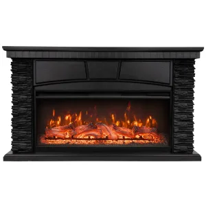 Портал Firelight Porto 60 камень черный шпон венге
