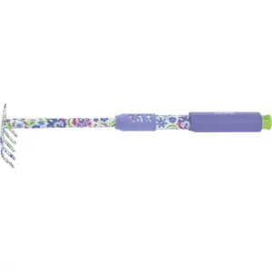 Грабли 5 — зубые, 85 х 440 мм, стальные, удлиненная рукоятка, Flower Mint, Palisad