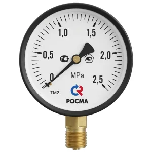 Манометр ТМ-210Р.00 радиальный Дк50мм 0-2,5 МПа кл.2,5 М12х1,5 Росма 00000007027
