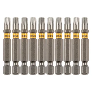 Бита TX 30х50, сталь S2, шестигранный профиль, 10 шт. Е 6,3 Denzel