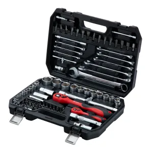 Набор инструментов 82 предмета, CrV, 1/2″, 1/4″ MTX