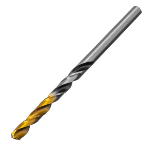 Сверло спиральное по металлу 4,5 x 80мм, Р6М5, Golden Tip, многогранная заточка Denzel