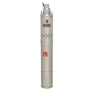 Скважинный насос DWS-4-150, винтовой, диаметр 4″, 1300 Вт, 2000 л/ч, напор 150 м Denzel