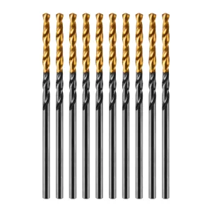 Сверло по металлу, 2 мм, HSS-Tin, Golden Tip, 10 шт. Denzel