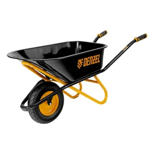 Тачка строительная, усиленная, объем 120 л, 220 кг, колесо 16х4.00-8 Denzel