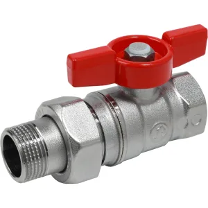 Кран шаровой Giacomini с отводом 1 1/4″F x 1 1/4″M, R259Y009