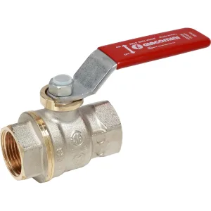 Кран шаровой Giacomini DADO ВР-ВР 1/2″ ручка-рычаг красный, латунь, никель, R910X023