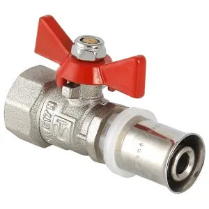 Кран шаровый под пресс ВР внутренняя резьба 16*1/2″ (Valtec VT.242) уп 12 шт