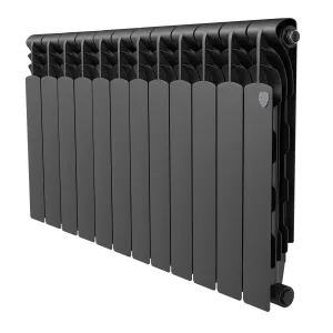 Радиатор биметаллический Royal Thermo Revolution B 500 Чёрный – 12 секц.