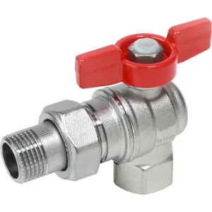 Кран шаровой Giacomini полнопроходной НГ угловой (Американка) 3/4″ крас.бабочка, R789X005