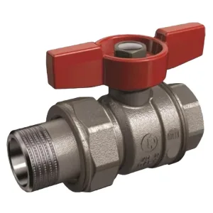 Кран шаровой Giacomini полнопроходной НГ прямой (Американка) 3/4″ крас.бабочка, R859X325