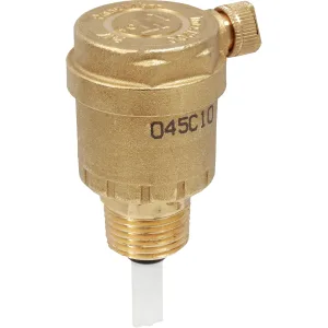 Воздухоотводчик Giacomini R88IY002 автоматический DN10 3/8″ + запорный клапан