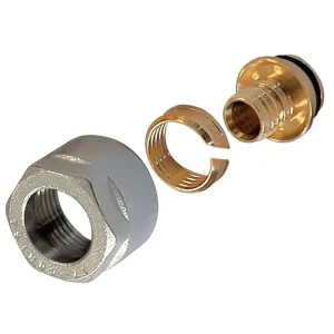 Переходник Giacomini МП латунь Дн 16х2,2х3/4″ с евроконусом, R179EX028